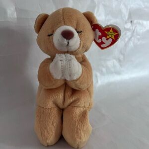 Ty Hope Beanie Buddy Hope the Praying Bear NWMT Bear 1998 6.5”